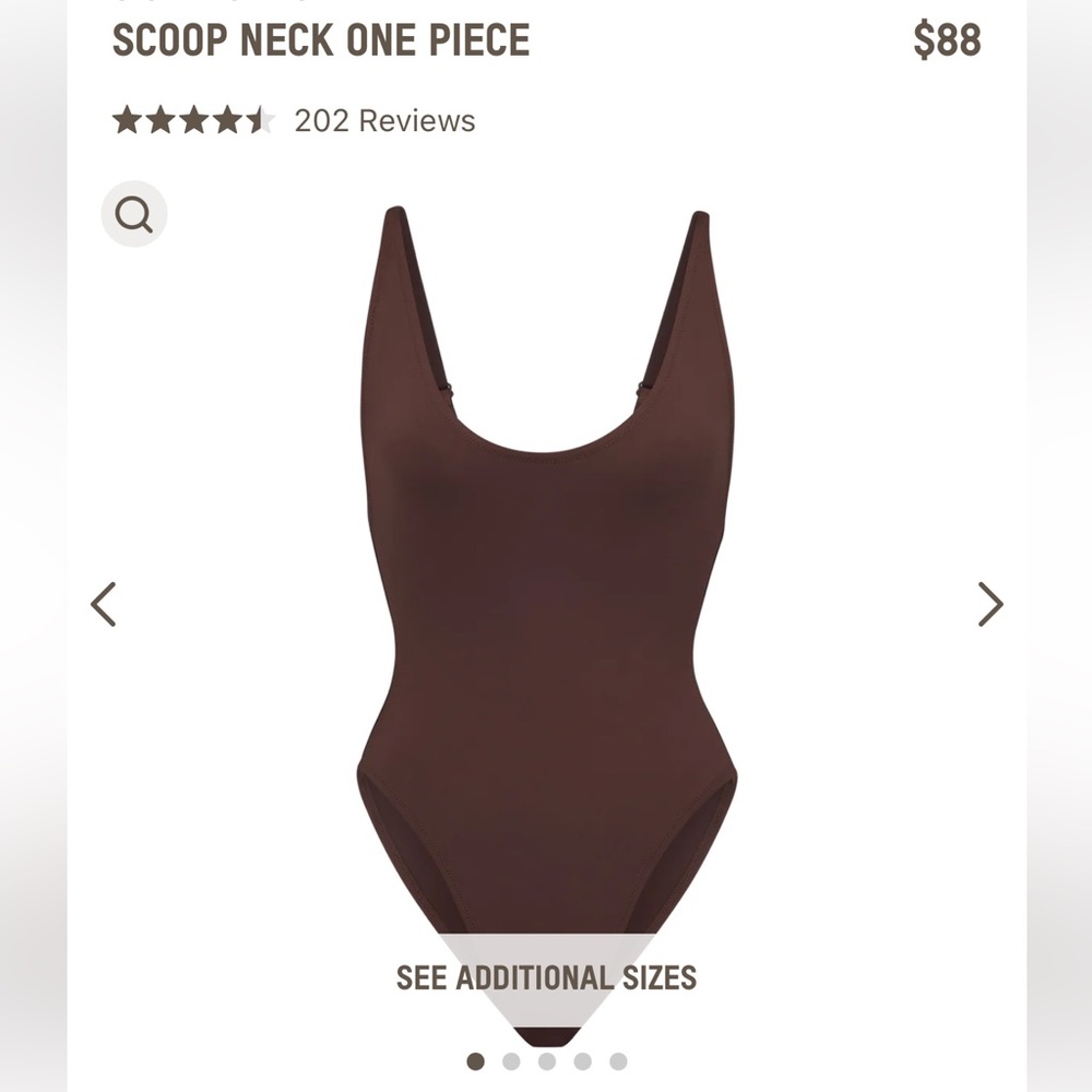 NWT skims scoop neck one piece in Cocoa